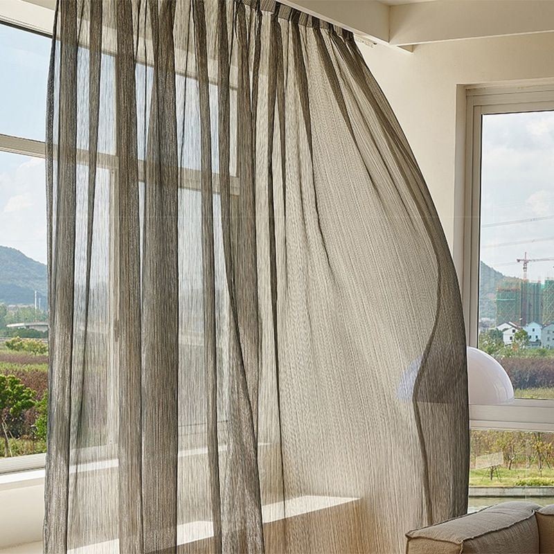 Beautiful Voile Curtain Made to Measure Curtain Solid Color Tulle For Living Room Bedroom