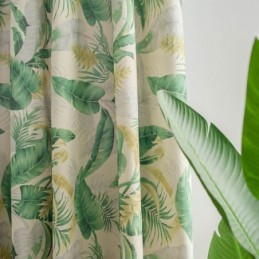 American Rural Curtain Made to Measure Curtain Bedroom Printed Green Environment Protective Fabric