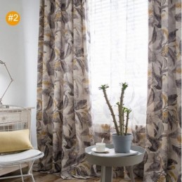 American Rural Curtain Made to Measure Curtain Bedroom Printed Green Environment Protective Fabric