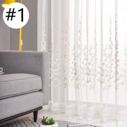 Decorative Sheer Curtain Made to Measure Curtain Plant Embroidered Tulle Curtains Living Room Bedroom
