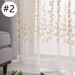 Decorative Sheer Curtain Made to Measure Curtain Plant Embroidered Tulle Curtains Living Room Bedroom