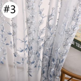 Decorative Sheer Curtain Made to Measure Curtain Plant Embroidered Tulle Curtains Living Room Bedroom
