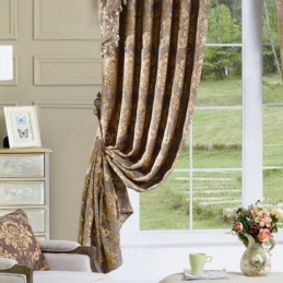 Luxury Chenille Jacquard Window Curtain Made to Measure Curtain Elegant Design For Bedroom Decorative