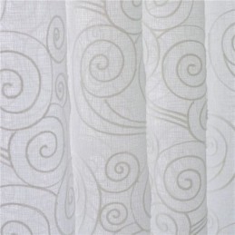 Japanese Style Sheer Curtain Made to Measure Curtain Simple Cloud Embroidery Window Treatment