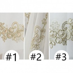 Modern Minimalist Sheer Curtain Made to Measure Curtain Plant Embroidered Tulle Curtains For Living Room Bedroom