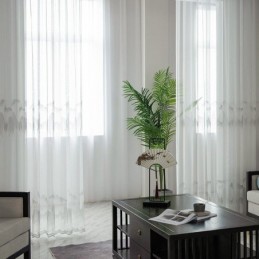 Decorative Sheer Curtain Made to Measure Curtain Line Embroidered Tulle Curtains Living Room Bedroom