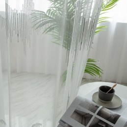 Decorative Sheer Curtain Made to Measure Curtain Line Embroidered Tulle Curtains Living Room Bedroom