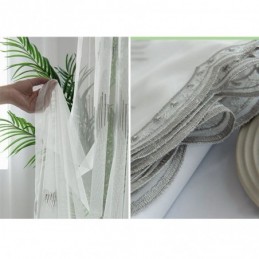 Decorative Sheer Curtain Made to Measure Curtain Line Embroidered Tulle Curtains Living Room Bedroom