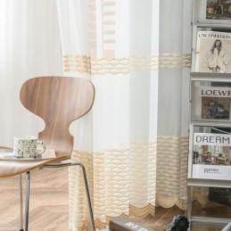 Breathable Sheer Curtain Made to Measure Curtain European Decorative Tulle Voile For Living Room