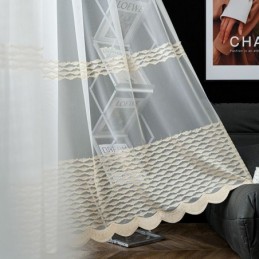 Breathable Sheer Curtain Made to Measure Curtain European Decorative Tulle Voile For Living Room