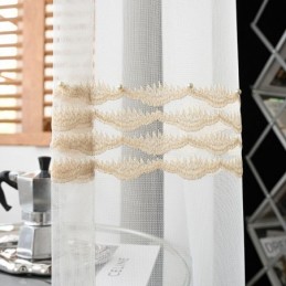 Breathable Sheer Curtain Made to Measure Curtain European Decorative Tulle Voile For Living Room