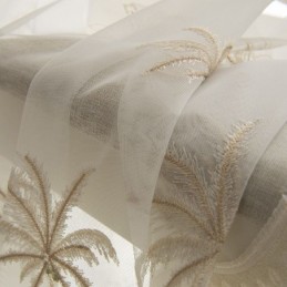 Decorative Sheer Curtain Made to Measure Curtain Plant Embroidery Window Drapes Living Room Bedroom