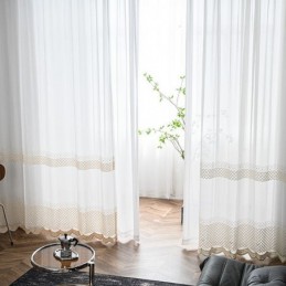 Embroidered Voile Curtains...