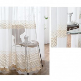 Embroidered Voile Curtains Nordic Sheer For Living Room Bedroom