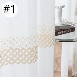 Embroidered Voile Curtains Nordic Sheer For Living Room Bedroom