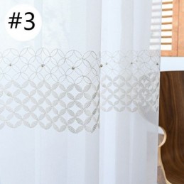 Embroidered Voile Curtains Nordic Sheer For Living Room Bedroom