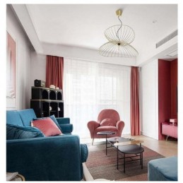 Minimalist Red Flannels Blackout Curtain Made to Measure Curtain Solid Color Fabric Living Room Bedroom