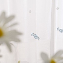 Decorative Sheer Curtain Made to Measure Curtain Candy Embroidered Tulle Curtains For Bedroom