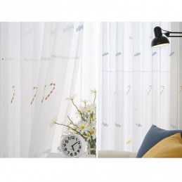 Decorative Sheer Curtain Made to Measure Curtain Candy Embroidered Tulle Curtains For Bedroom