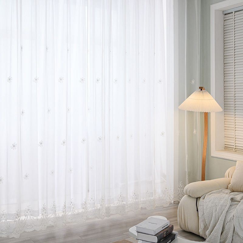 Embroidered Blackout Curtain Made to Measure Curtain Luxury European Thermal Insulated Drape For Living Room