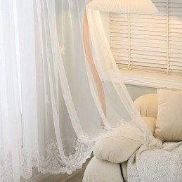 Embroidered Blackout Curtain Made to Measure Curtain Luxury European Thermal Insulated Drape For Living Room