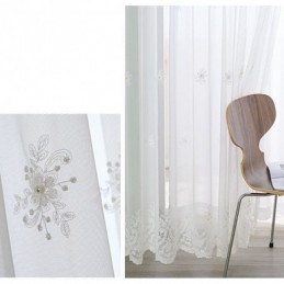 Embroidered Blackout Curtain Made to Measure Curtain Luxury European Thermal Insulated Drape For Living Room