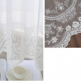 Embroidered Blackout Curtain Made to Measure Curtain Luxury European Thermal Insulated Drape For Living Room