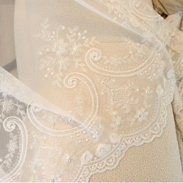 Embroidered Blackout Curtain Made to Measure Curtain Luxury European Thermal Insulated Drape For Living Room