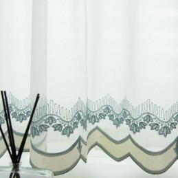 Sheer Curtain Made to Measure Curtain Leaf Embroidered Tulle Curtains For Bedroom