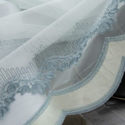 Sheer Curtain Made to Measure Curtain Leaf Embroidered Tulle Curtains For Bedroom