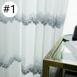 Sheer Curtain Made to Measure Curtain Leaf Embroidered Tulle Curtains For Bedroom