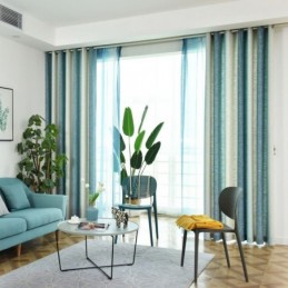 Semi Blackout Curtain Made to Measure Curtain Colorful Stripes Printed Bedroom Living Room