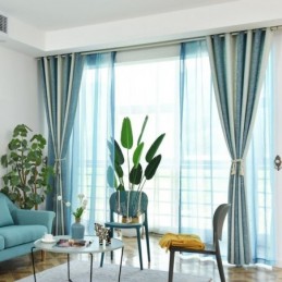 Semi Blackout Curtain Made to Measure Curtain Colorful Stripes Printed Bedroom Living Room