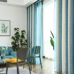 Semi Blackout Curtain Made to Measure Curtain Colorful Stripes Printed Bedroom Living Room
