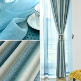 Semi Blackout Curtain Made to Measure Curtain Colorful Stripes Printed Bedroom Living Room