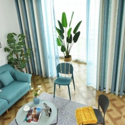 Semi Blackout Curtain Made to Measure Curtain Colorful Stripes Printed Bedroom Living Room