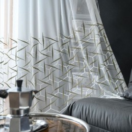 European Embroidered Sheer Curtain Made to Measure Curtain Tulle Luxury Voile Curtains For Living Room