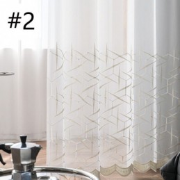 European Embroidered Sheer Curtain Made to Measure Curtain Tulle Luxury Voile Curtains For Living Room