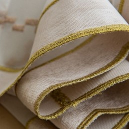 Luxury White Sheer Curtain Made to Measure Curtain Embroidered High Grade Tulle