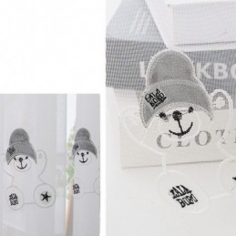 Cartoon Embroidered Tulle Curtain Made to Measure Curtain Lovely Pattern Sheer Window Treatment