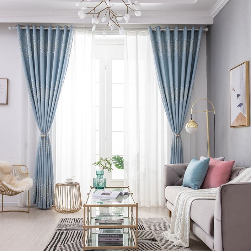 Modern Blackout Curtain Made to Measure Curtain Jacquard For Living Room Bedroom