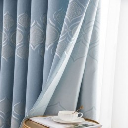 Modern Blackout Curtain Made to Measure Curtain Jacquard For Living Room Bedroom