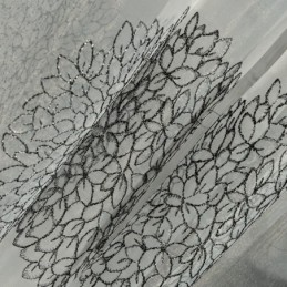 Breathable Sheer Curtain Made to Measure Curtain Flower Cluster Embroidery Living Room