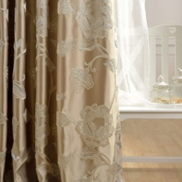 European Luxury Max Blackout Curtain Made to Measure Curtain Peony Flower Bedroom