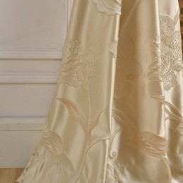 European Luxury Max Blackout Curtain Made to Measure Curtain Peony Flower Bedroom