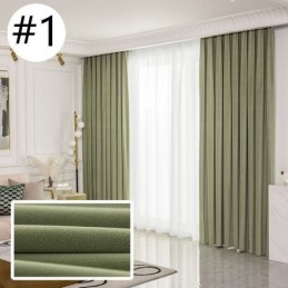 Simple Velvet Curtain Made to Measure Curtain Solid Color Shading Curtains For Living Room Bedroom
