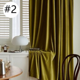 Simple Velvet Curtain Made to Measure Curtain Solid Color Shading Curtains For Living Room Bedroom