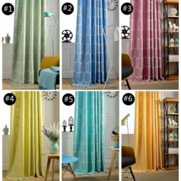 Abstract Semi Blackout Curtain Made to Measure Curtain Honeycomb Embroidery Living Room