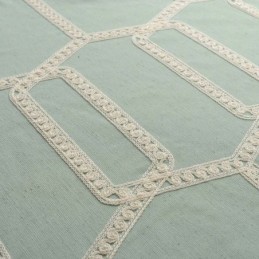 Abstract Semi Blackout Curtain Made to Measure Curtain Honeycomb Embroidery Living Room