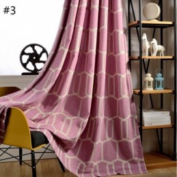 Abstract Semi Blackout Curtain Made to Measure Curtain Honeycomb Embroidery Living Room